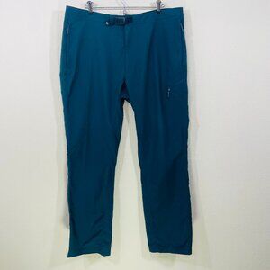 Mont Bell Mens Size XXL Pants Outdoor Lightweight Nylon Hiking Blue Belted 38x31